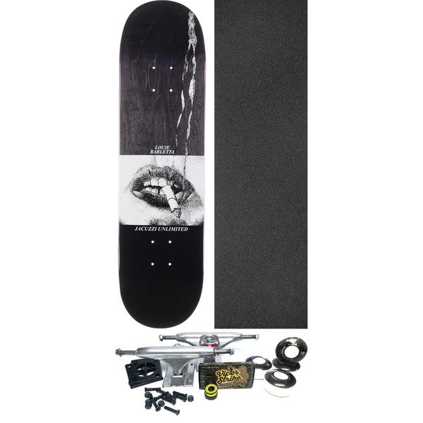 Jacuzzi Unlimited Skateboards Louie Barletta I Love You Black Skateboard Deck - 8.5" x 31.5" - Complete Skateboard Bundle